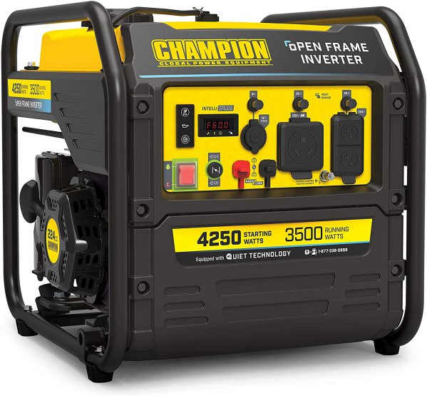 Champion 200954 4250-Watt RV Ready Open Frame Inverter Generator