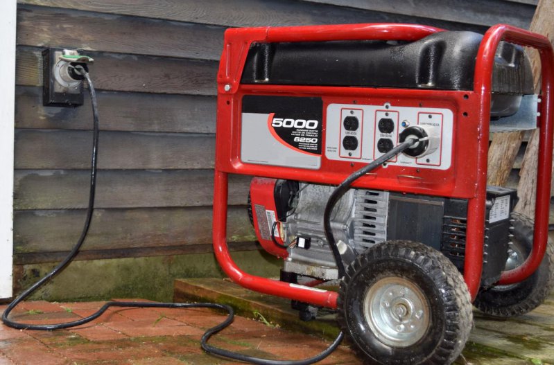 Portable Generator connected to house